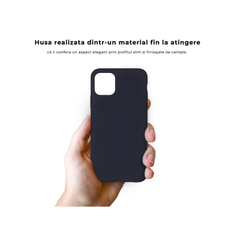 Husa iPhone 11 Pro Lemontti Liquid Silicon Dark Blue [2]