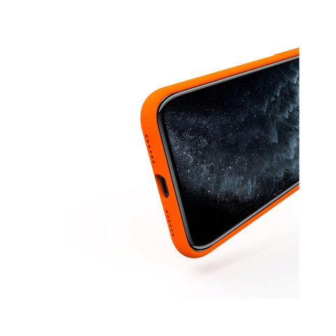 Husa iPhone 11 Pro Lemontti Liquid Silicon Orange [2]