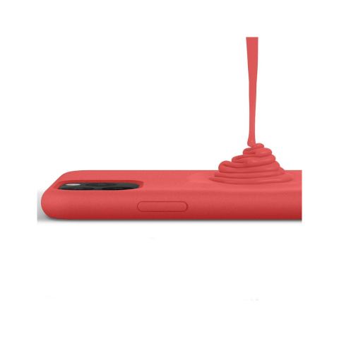 Husa iPhone 11 Pro Lemontti Liquid Silicon Red [5]