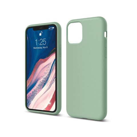 Husa iPhone 11 Pro Max Lemontti Liquid Silicon Light Green [1]