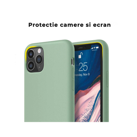 Husa iPhone 11 Pro Max Lemontti Liquid Silicon Light Green [9]