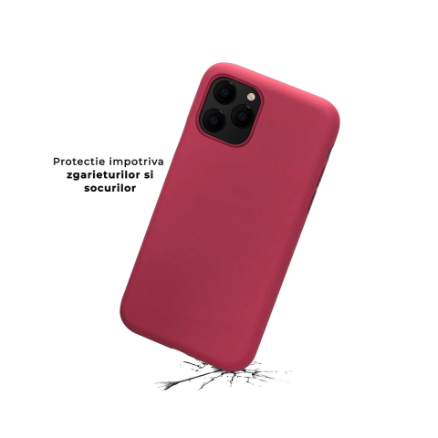 Husa iPhone 11 Pro Max Lemontti Liquid Silicon Lush Pink [2]