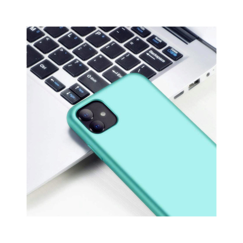 Husa iPhone 11 Pro Max Lemontti Liquid Silicon Tiffany Blue [5]