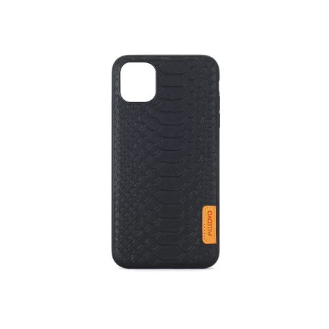 Husa iPhone 11 Pro Max Meleovo Python Black (placuta metalica integrata) [4]