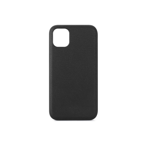 Husa iPhone 11 Pro Max Meleovo Saffiano Magnetic Black (placuta metalica integrata) [4]