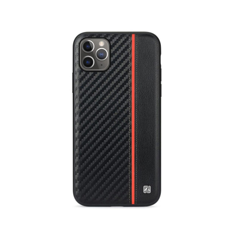 Husa iPhone 11 Pro Meleovo Carbon Black & Red [2]
