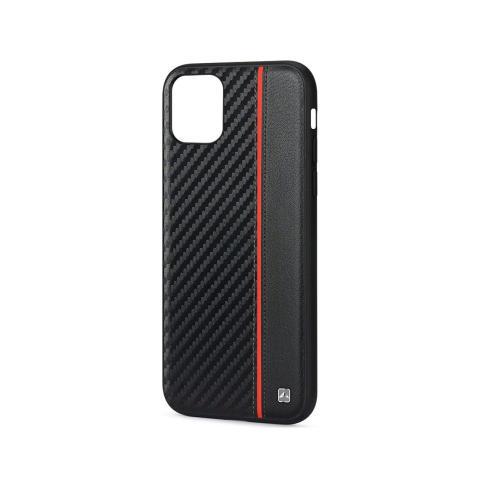 Husa iPhone 11 Pro Meleovo Carbon Black & Red [3]
