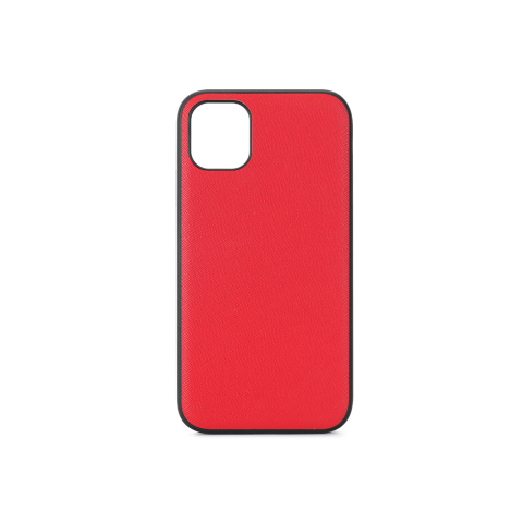 Husa iPhone 11 Pro Meleovo Saffiano Magnetic Red (placuta metalica integrata) [4]