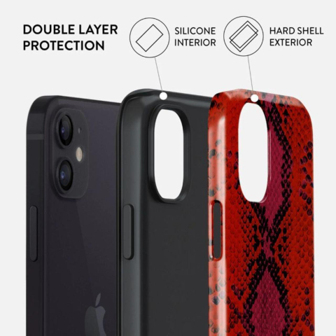 Laptop, Tablete & Telefoane - Husa iPhone 12 / 12 Pro Burga Dual Layer Wild Pomegranate
