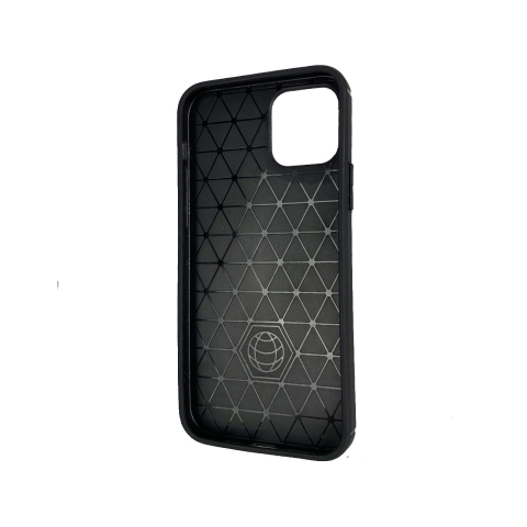 Laptop, Tablete & Telefoane - Husa iPhone 12 / 12 Pro Lemontti Carbon Case Flexible Negru