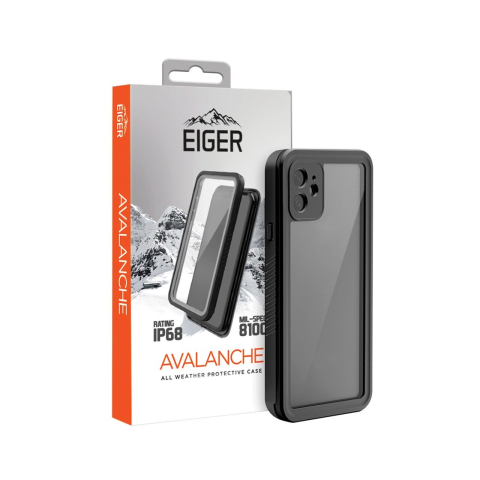 Laptop, Tablete & Telefoane - Husa iPhone 12 Eiger Avalanche Black (outdoor)