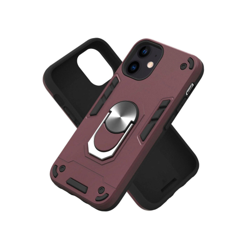 Husa iPhone 12 Mini Lemontti Armour Series 2 in 1 Wine Red [3]