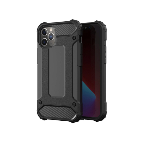 Husa iPhone 12 Pro Max Lemontti Hybrid Armor Negru [3]