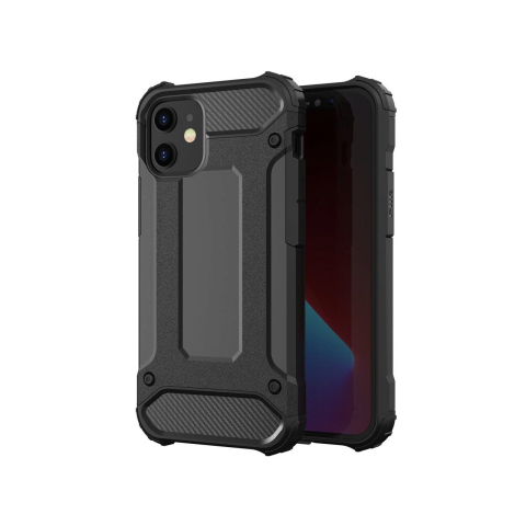 Husa iPhone 12 Pro Max Lemontti Hybrid Armor Negru [6]