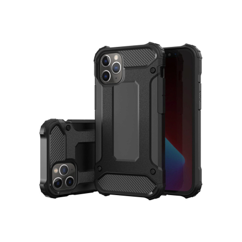 Husa iPhone 12 Pro Max Lemontti Hybrid Armor Negru [1]