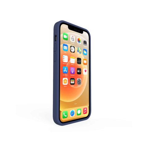 Husa iPhone 12 Pro Max Lemontti Liquid Silicon Dark Blue [2]