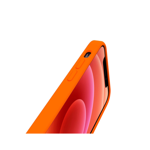 Husa iPhone 12 Pro Max Lemontti Liquid Silicon Orange [2]