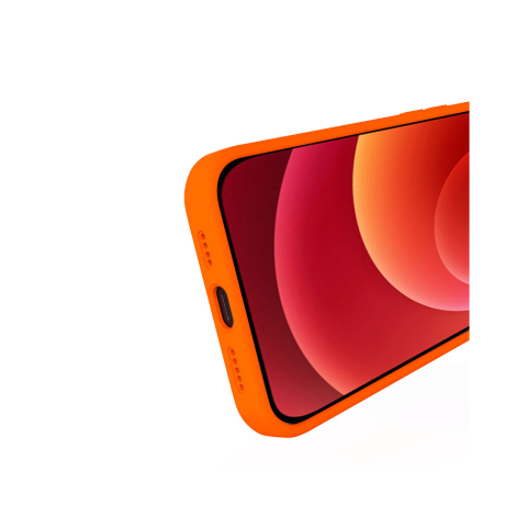 Husa iPhone 12 Pro Max Lemontti Liquid Silicon Orange [3]