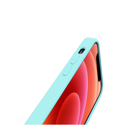 Husa iPhone 12 Pro Max Lemontti Liquid Silicon Tiffany Blue [1]