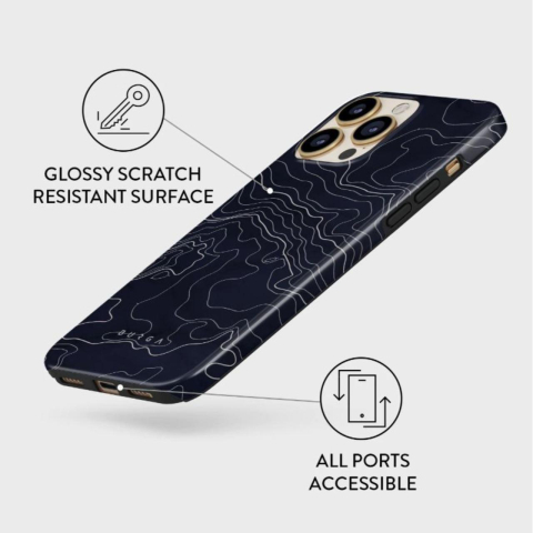 Laptop, Tablete & Telefoane - Husa iPhone 13 Pro Burga Dual Layer Drifting Shores Line Art