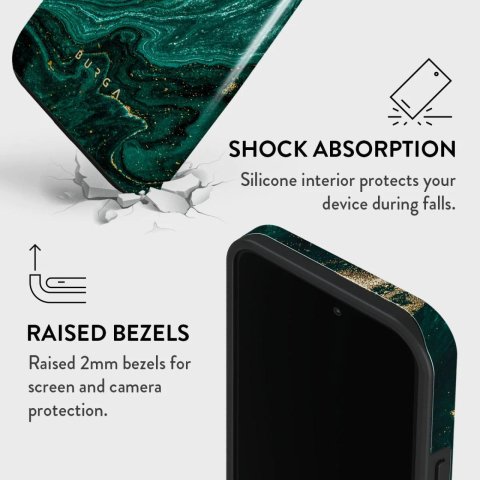Husa iPhone 13 Pro Burga Dual Layer Emerald Pool [2]