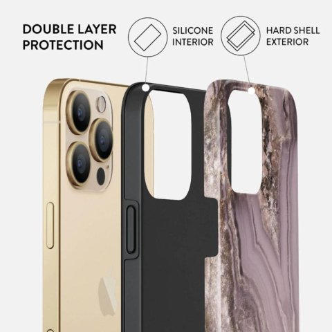 Laptop, Tablete & Telefoane - Husa iPhone 13 Pro Burga Dual Layer Golden Taupe
