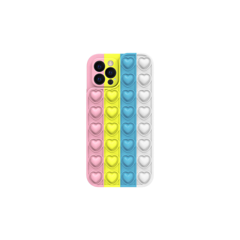 Laptop, Tablete & Telefoane - Husa iPhone 13 Pro Lemontti Heart Pop it Multicolor 2