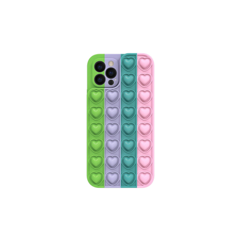 Laptop, Tablete & Telefoane - Husa iPhone 13 Pro Lemontti Heart Pop it Multicolor 5