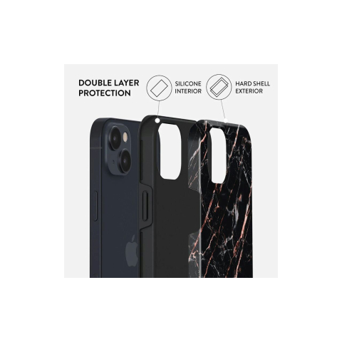 Laptop, Tablete & Telefoane - Husa iPhone 14 Burga Dual Layer Rose Gold Marble