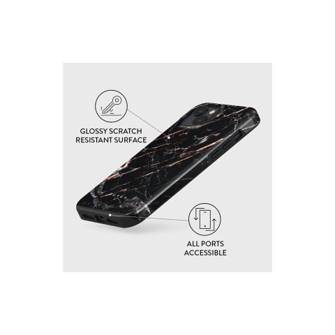 Husa iPhone 14 Burga Dual Layer Rose Gold Marble [1]
