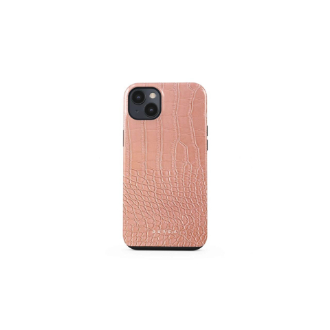 Husa iPhone 14 Plus Burga Dual Layer Pink Croco [3]