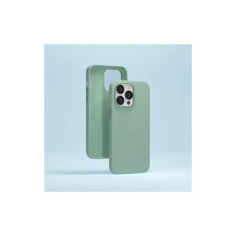 Laptop, Tablete & Telefoane - Husa iPhone 14 Plus Devia Nature Series Silicone Magnetic Light Green