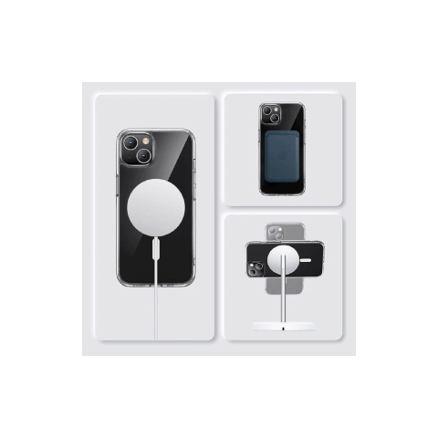 Husa iPhone 14 Plus Devia Pure MagSafe Shockproof Clear [1]