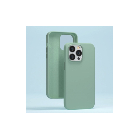 Laptop, Tablete & Telefoane - Husa iPhone 14 Plus Devia Silicon Nature Series Light Green