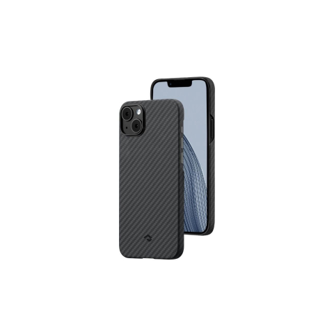 Husa iPhone 14 Plus Pitaka MagEZ 3 Aramida 1500D, MagSafe, Negru / Gri [4]