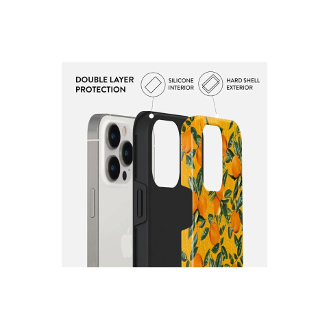 Laptop, Tablete & Telefoane - Husa iPhone 14 Pro Burga Dual Layer Orange Lemonade