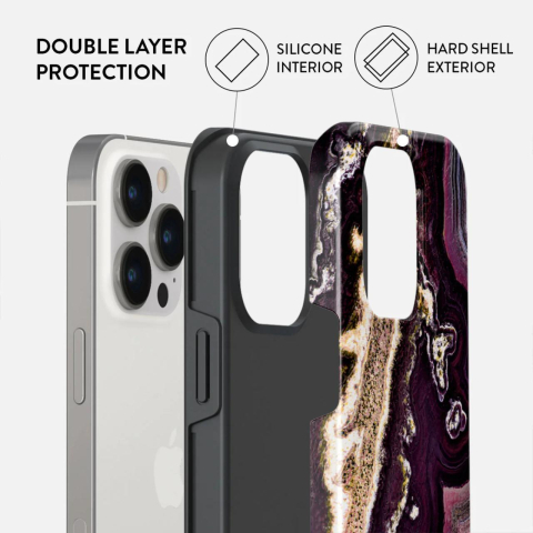 Laptop, Tablete & Telefoane - Husa iPhone 14 Pro Burga Dual Layer Purple Skies