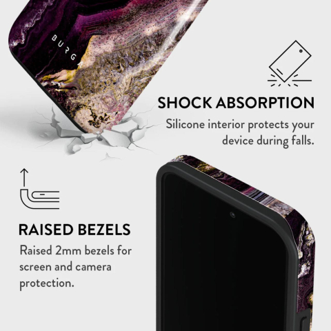 Husa iPhone 14 Pro Burga Dual Layer Purple Skies [2]