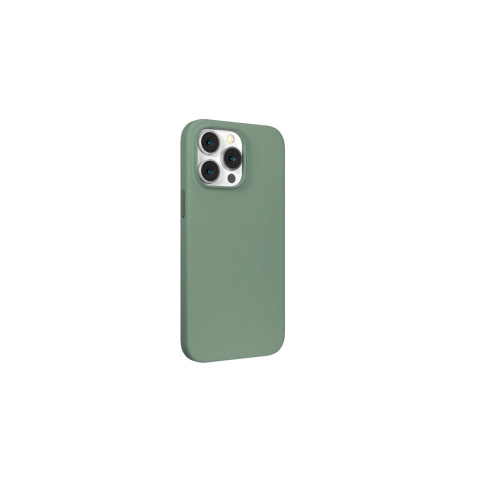 Laptop, Tablete & Telefoane - Husa iPhone 14 Pro Devia Nature Series Silicone Magnetic Light Green