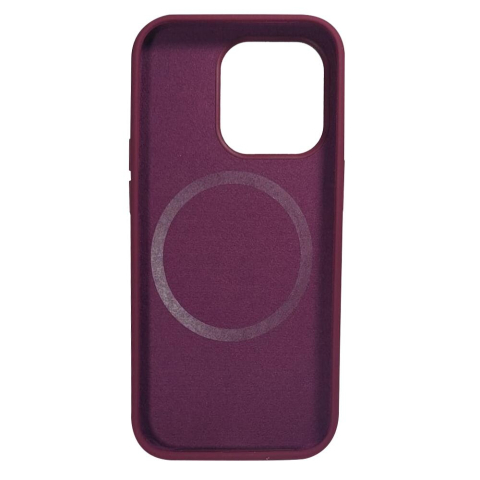 Husa iPhone 14 Pro Lemontti Liquid Silicon MagCharge Visiniu [1]