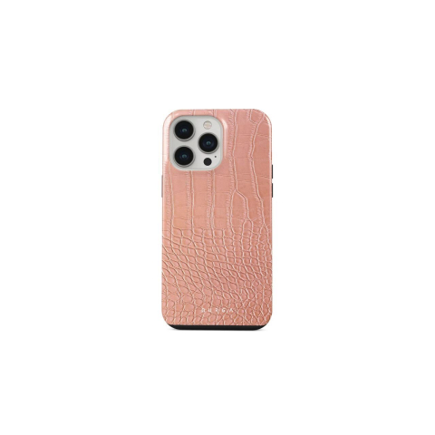 Husa iPhone 14 Pro Max Burga Dual Layer Pink Croco [3]