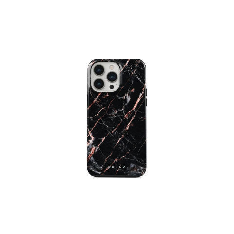 Husa iPhone 14 Pro Max Burga Dual Layer Rose Gold Marble [3]