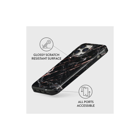 Husa iPhone 14 Pro Max Burga Dual Layer Rose Gold Marble [1]