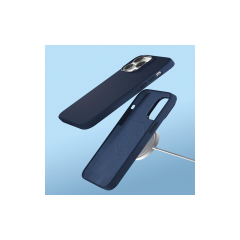 Laptop, Tablete & Telefoane - Husa iPhone 14 Pro Max Devia Nature Series Silicone Magnetic Navy Blue
