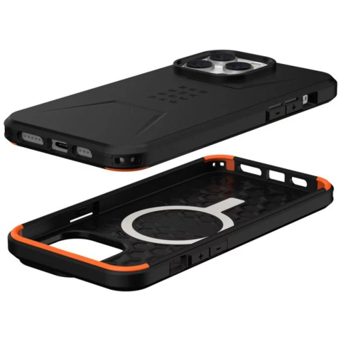 Laptop, Tablete & Telefoane - Husa iPhone 14 Pro Max UAG Civilian Magsafe Black, military drop tested