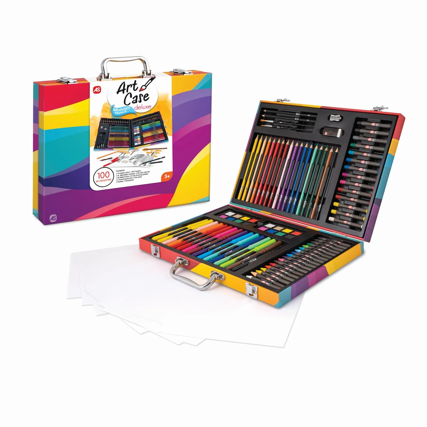 Husa pentru desen deluxe 100 accesorii, varsta de la 3 ani la 7 ani [3]