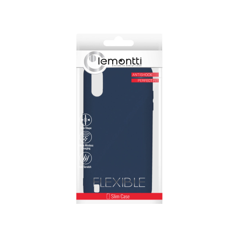 Husa Samsung Galaxy A01 Lemontti Silicon Silky Albastru Inchis [1]