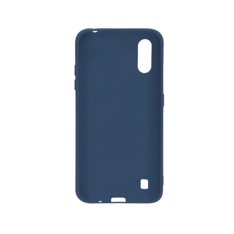 Husa Samsung Galaxy A01 Lemontti Silicon Silky Albastru Inchis [2]