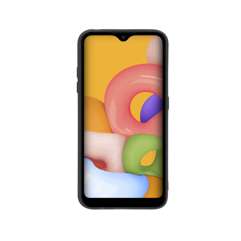 Husa Samsung Galaxy A01 Lemontti Silicon Silky Negru [2]