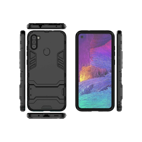 Husa Samsung Galaxy A11 Lemontti Shockproof Case Black [1]